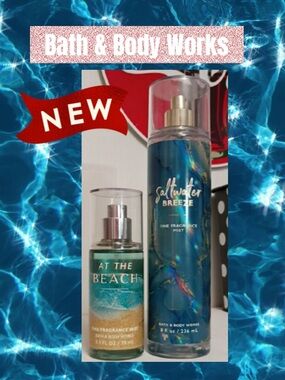 Bath & Body Works Saltwater Breeze & At The Becah Fine Fragrance Mist